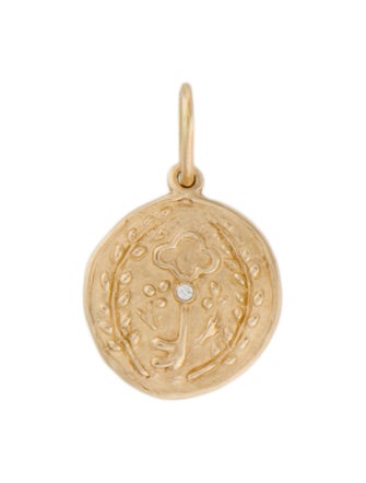 Erica Molinari 14K Diamond Fleur De Lis Pendant