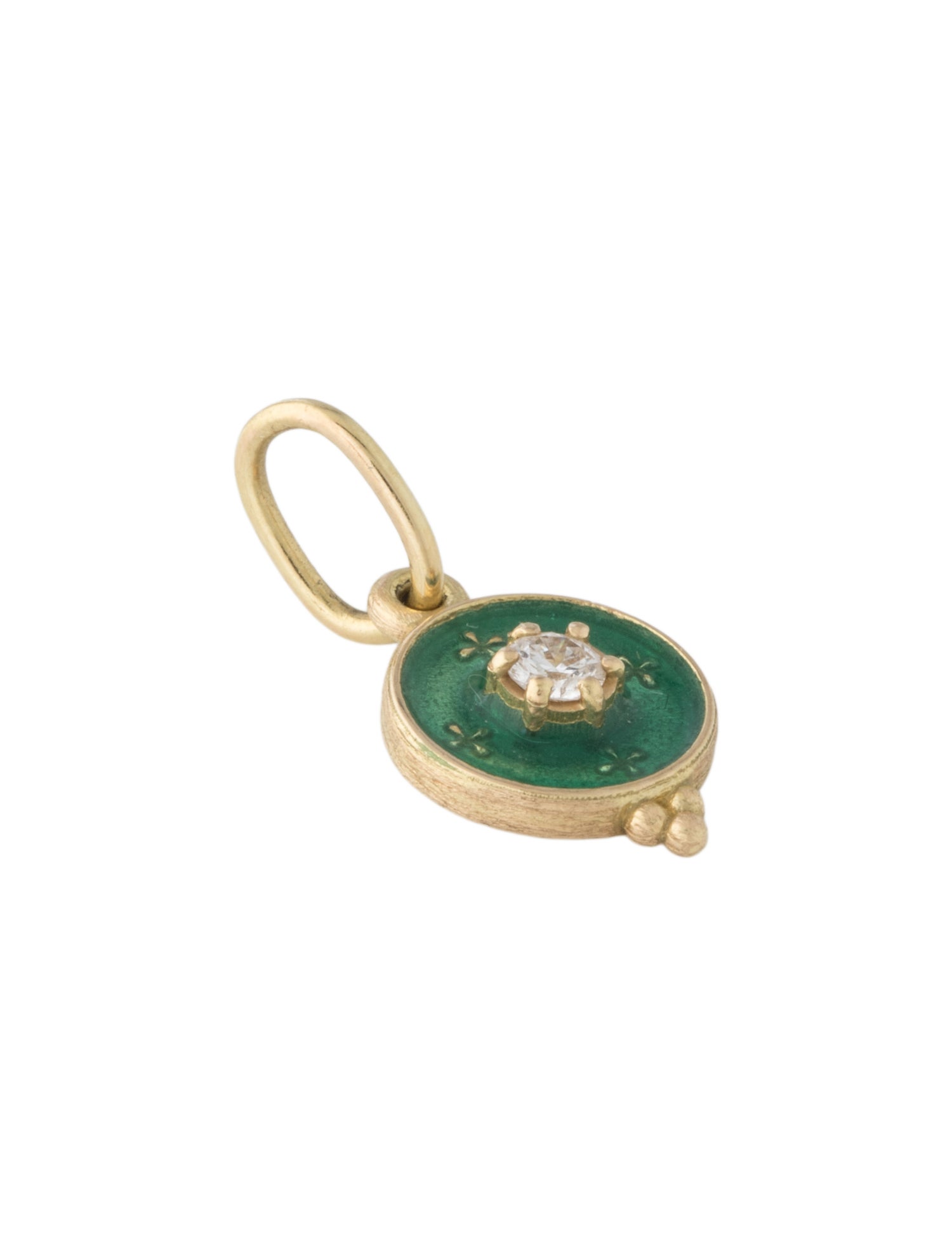 Erica Molinari 18K Diamond & Enamel Pendant