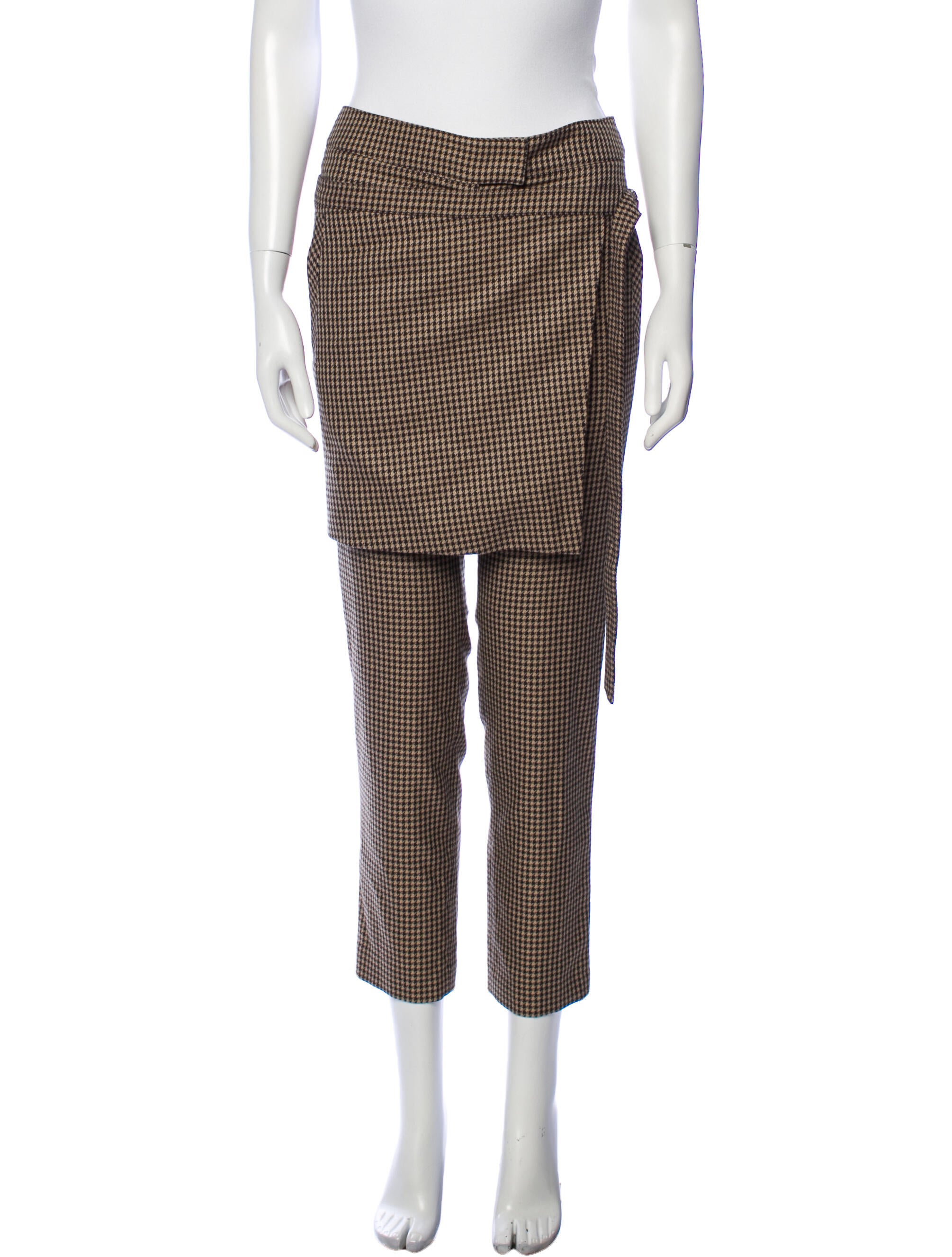 J Koo Houndstooth Print Straight Leg Pants w/ Tags