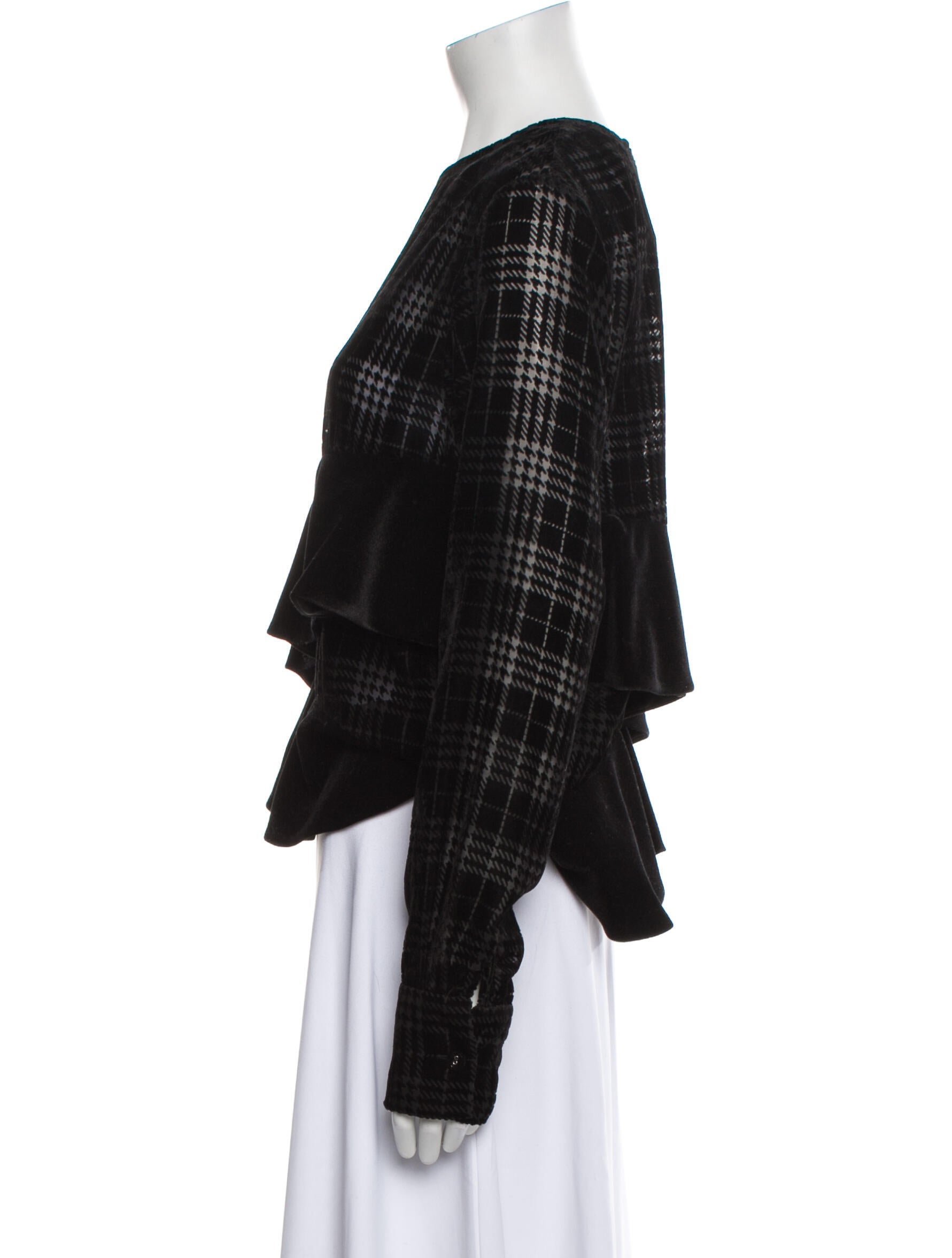 J Koo Crew Neck Long Sleeve Blouse w/ Tags