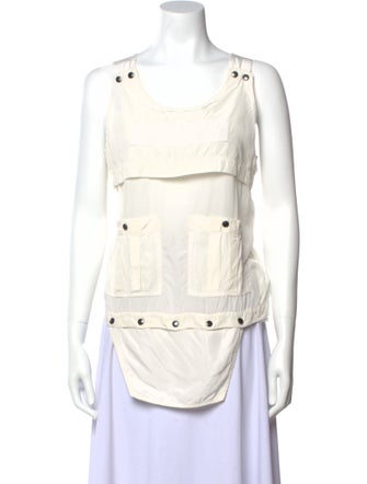 Jeremy Laing Scoop Neck Sleeveless Top