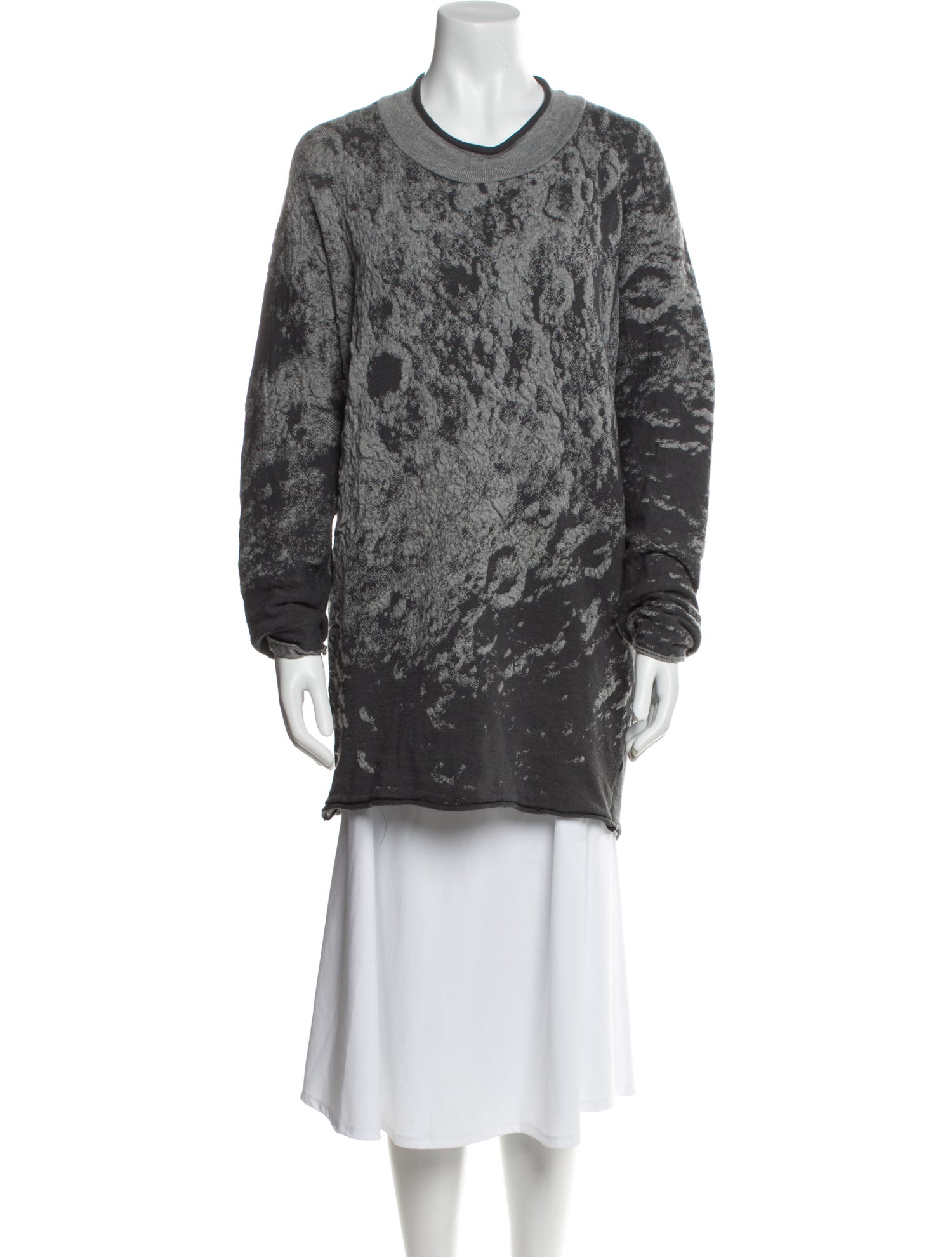 Jeremy Laing Animal Print Crew Neck Sweater