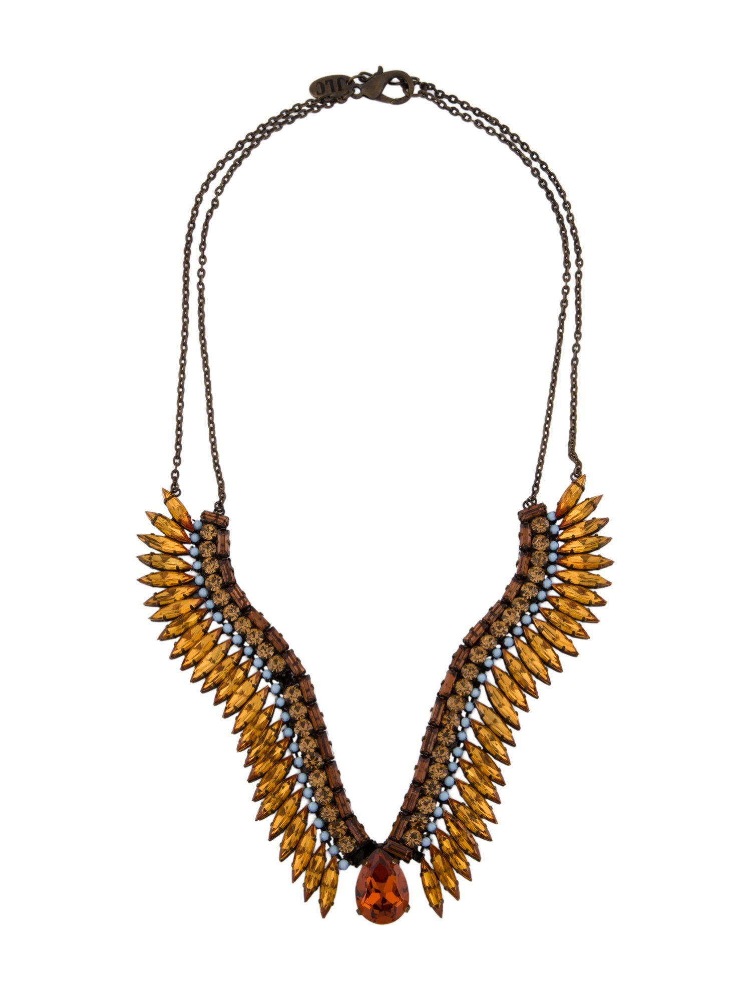 Joanna Laura Constantine Crystal & Resin Wing Collar Necklace