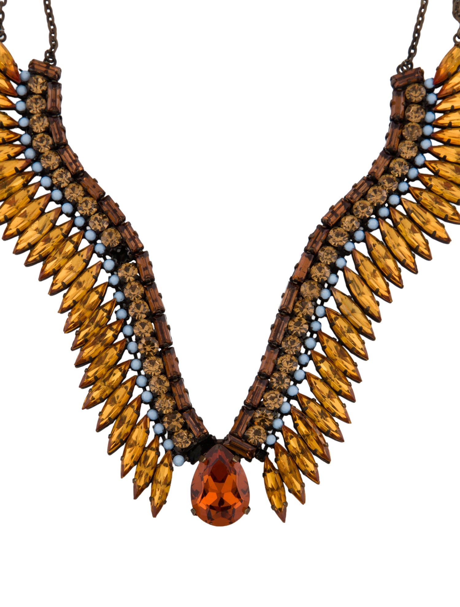 Joanna Laura Constantine Crystal & Resin Wing Collar Necklace