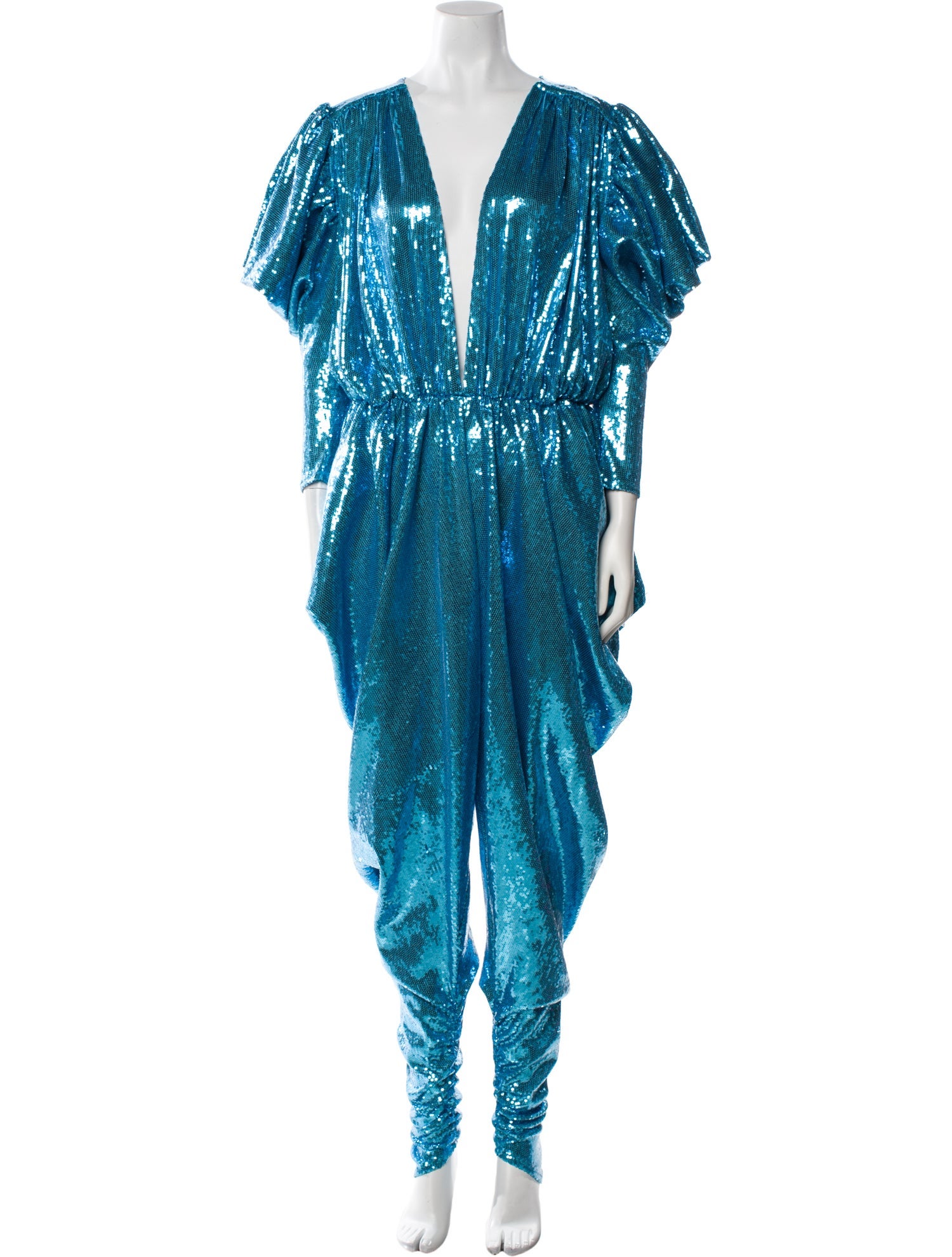 Julia Clancey Sequin Plunge Neckline Jumpsuit