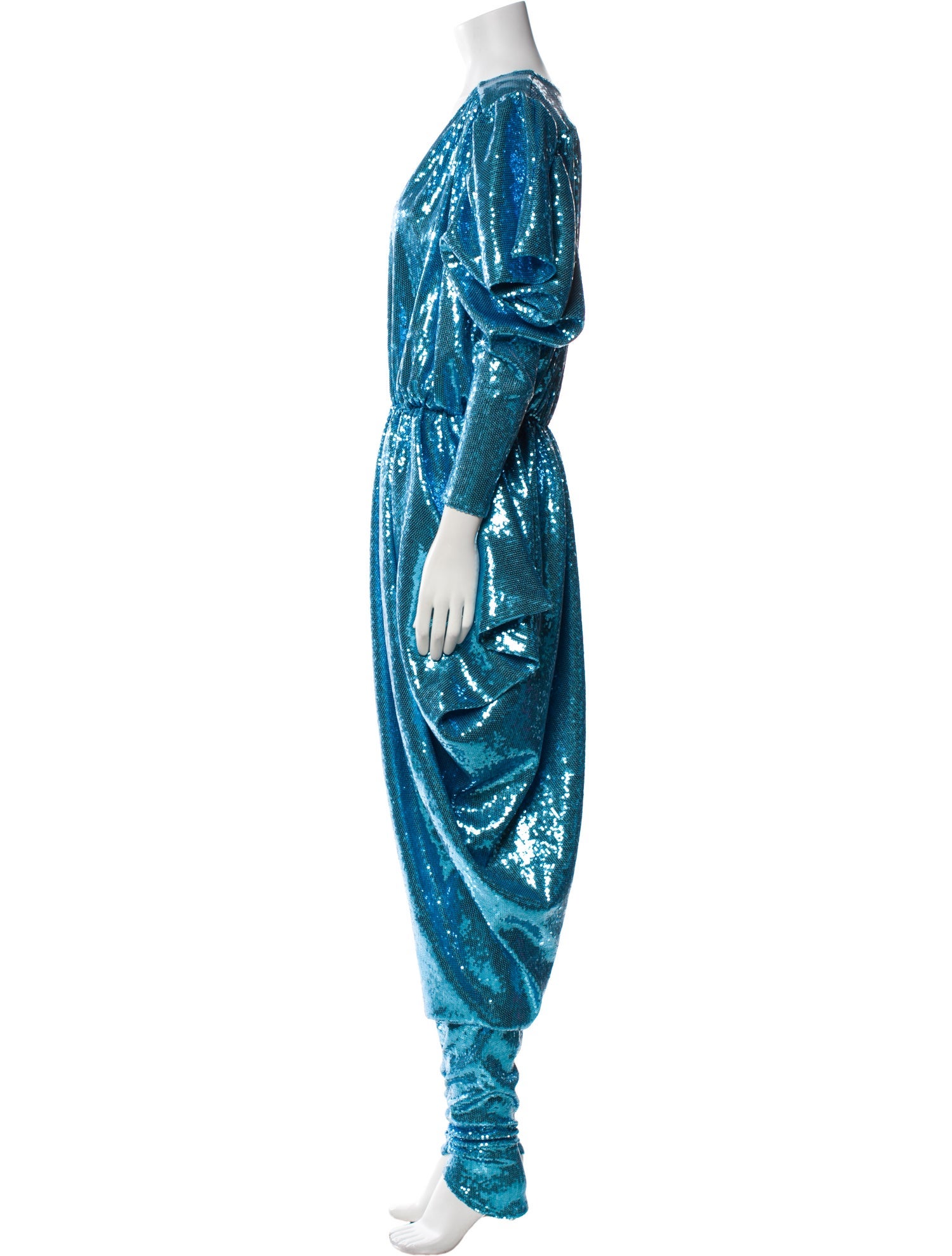 Julia Clancey Sequin Plunge Neckline Jumpsuit