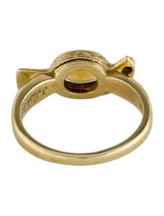 Julius Cohen 18K Citrine & Diamond Bird Cocktail Ring