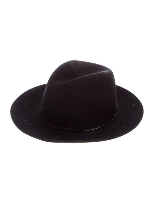 Janessa Leone Felt Fedora Hat Black