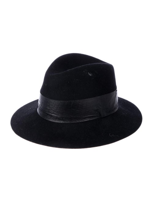 Janessa Leone Wool Fedora Hat Black