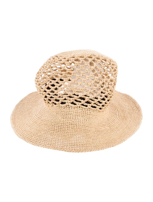 Janessa Leone Straw Braided Bucket Hat