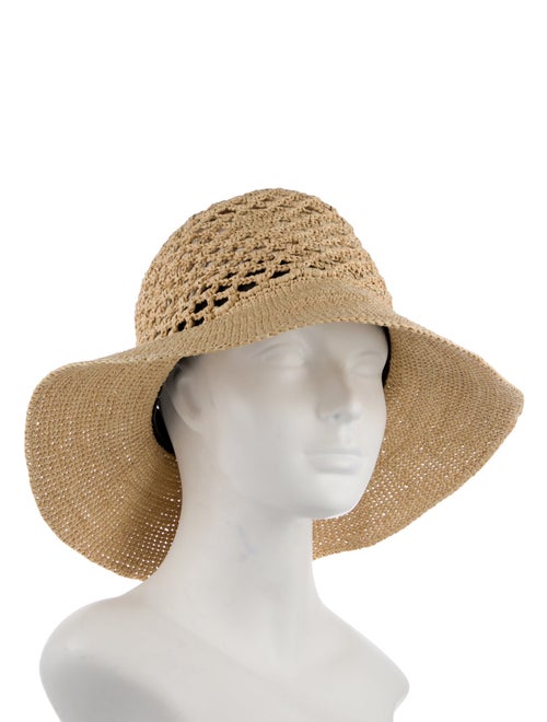Janessa Leone Straw Braided Bucket Hat