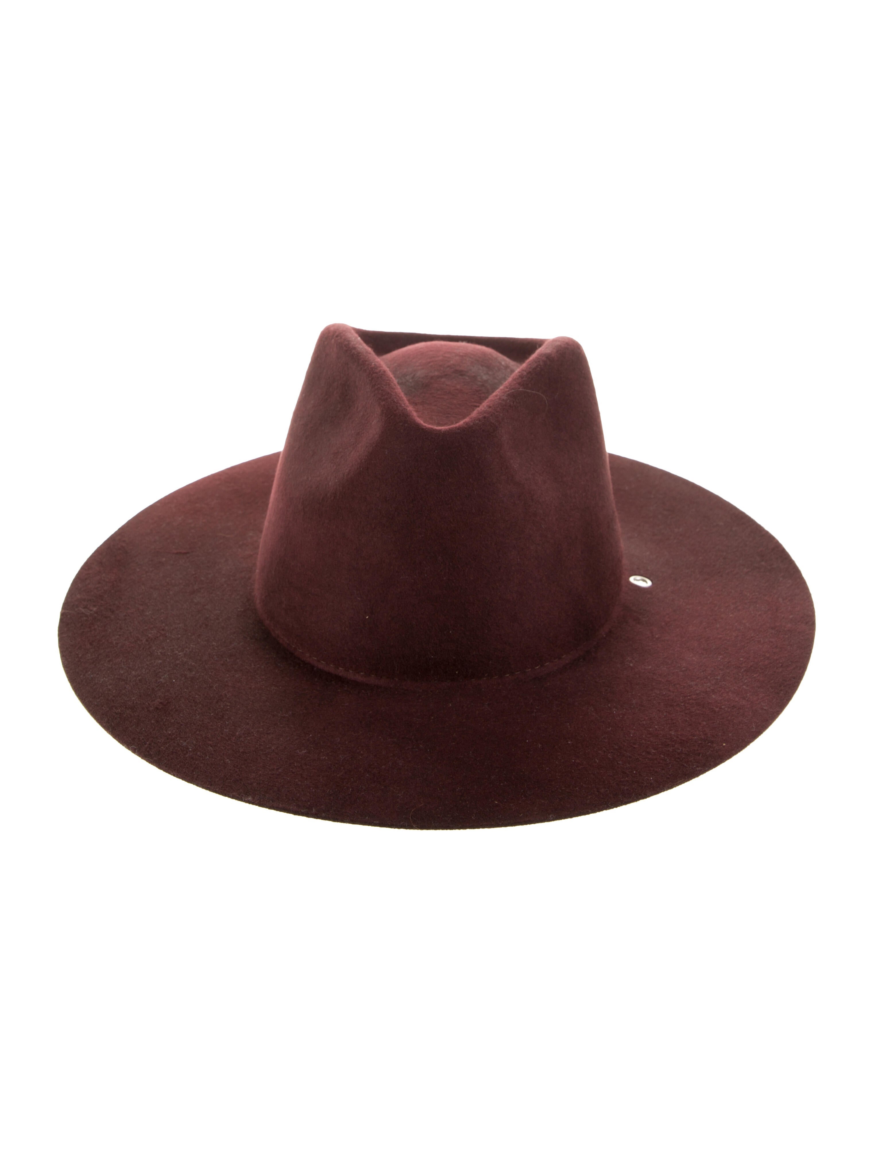 Janessa Leone Wool Solid Wide Brim Hat