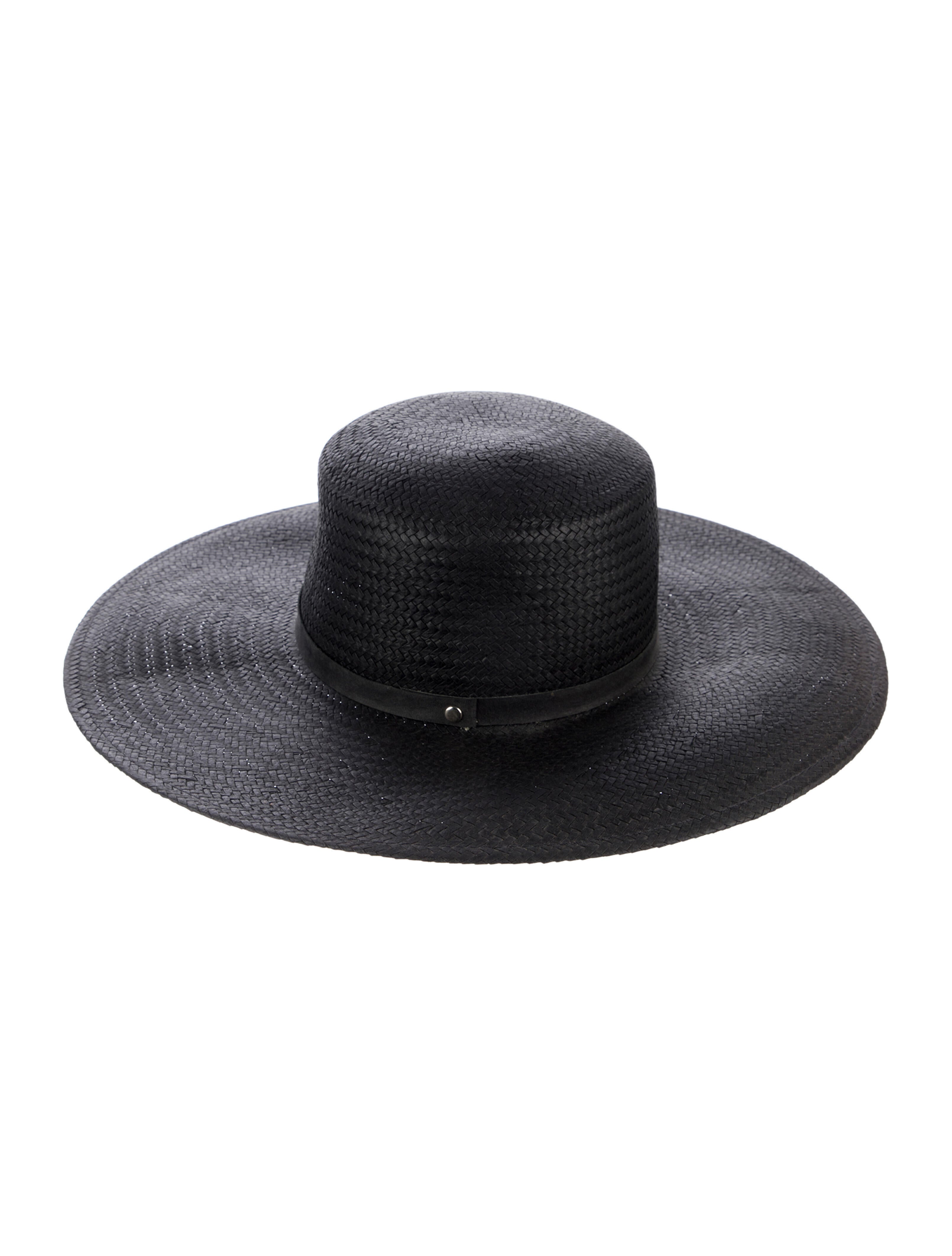 Janessa Leone black straw hat