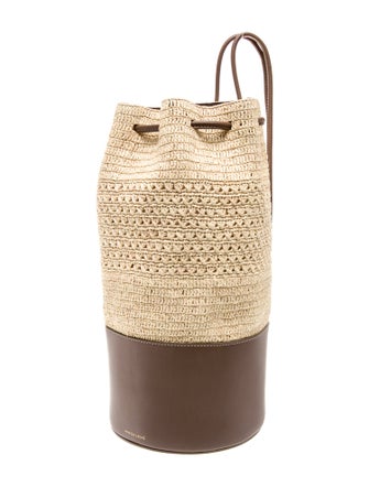 Janessa Leone Straw Bucket Bag