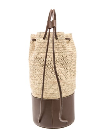 Janessa Leone Straw Bucket Bag