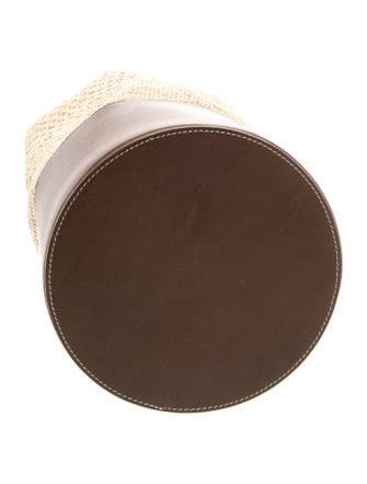 Janessa Leone Straw Bucket Bag