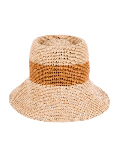 Janessa Leone Straw Wide Brim Sun Hat
