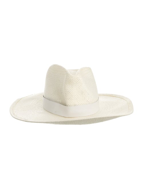 Janessa Leone Raffia Straw Fedora Hat