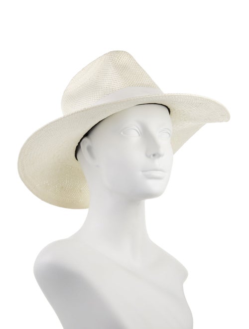 Janessa Leone Raffia Straw Fedora Hat