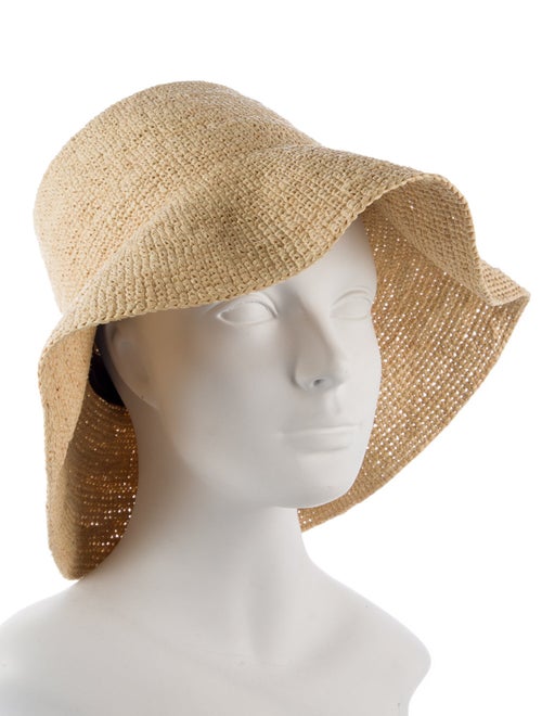 Janessa Leone Straw Wide Brim Sun Hat