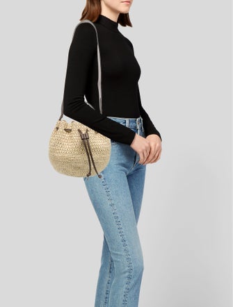 Janessa Leone Raffia Bucket Bag