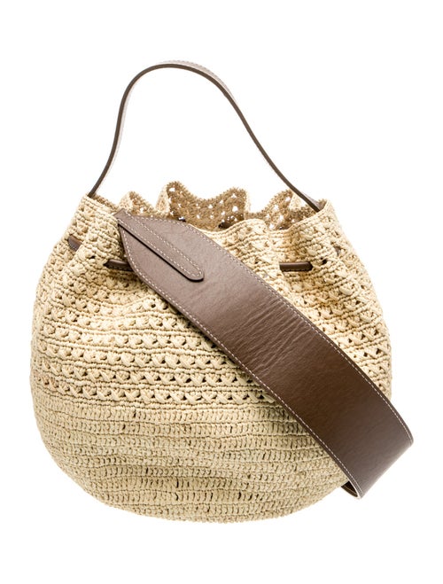 Janessa Leone Raffia Bucket Bag