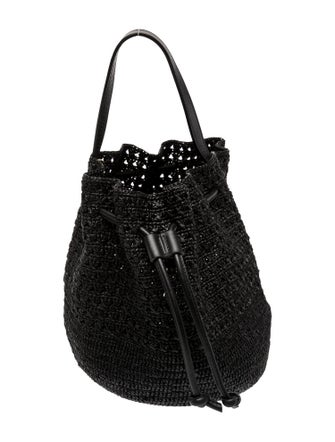 Janessa Leone Raffia Bucket Bag