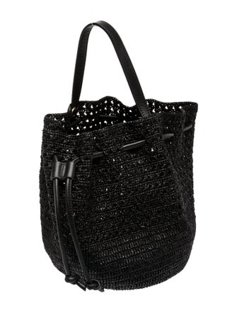 Janessa Leone Raffia Bucket Bag