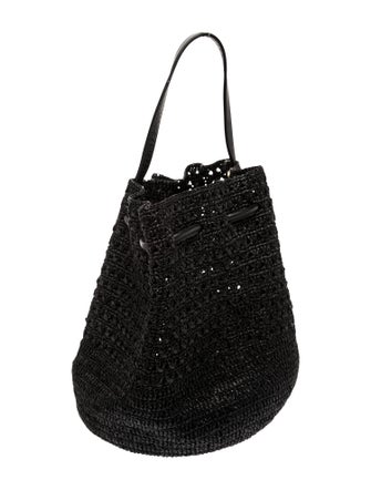 Janessa Leone Raffia Bucket Bag