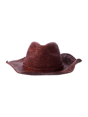 Janessa Leone Raffia Wide brim Hat