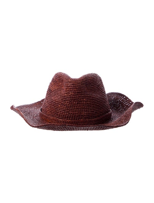 Janessa Leone Raffia Wide brim Hat