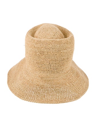 Janessa Leone Neutral Straw Sun Hat