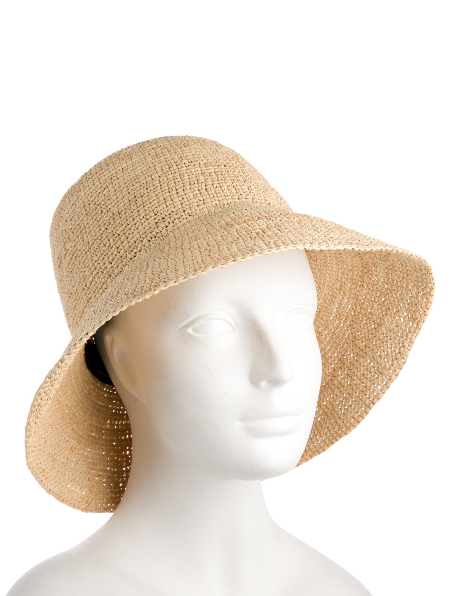 Janessa Leone Neutral Straw Sun Hat