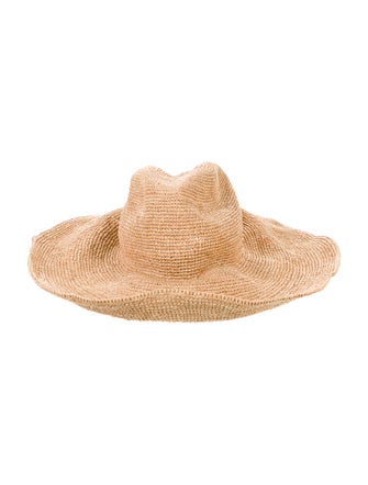Janessa Leone Solid Straw Sun Hat