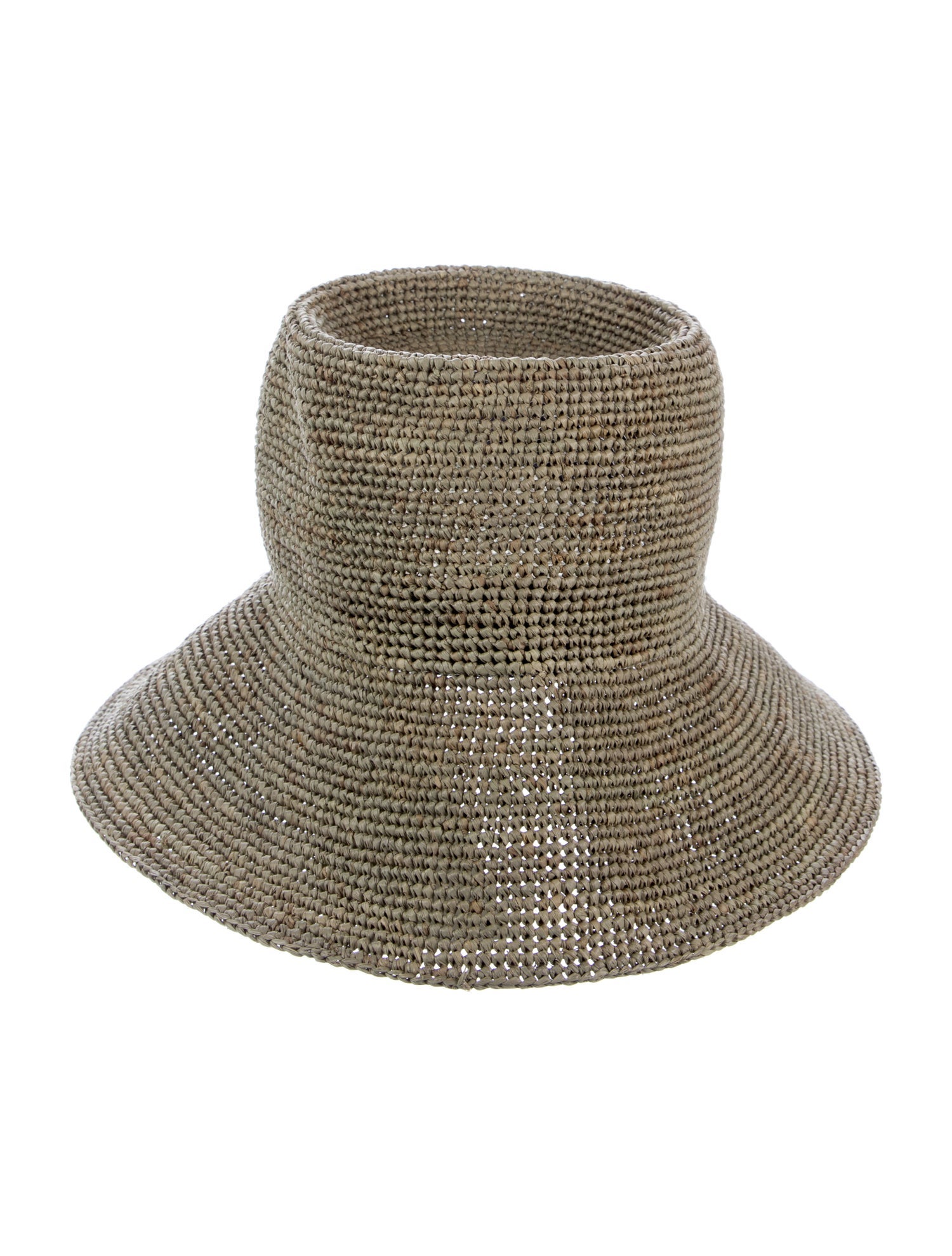 Janessa Leone Wide Brim Straw Bucket Hat
