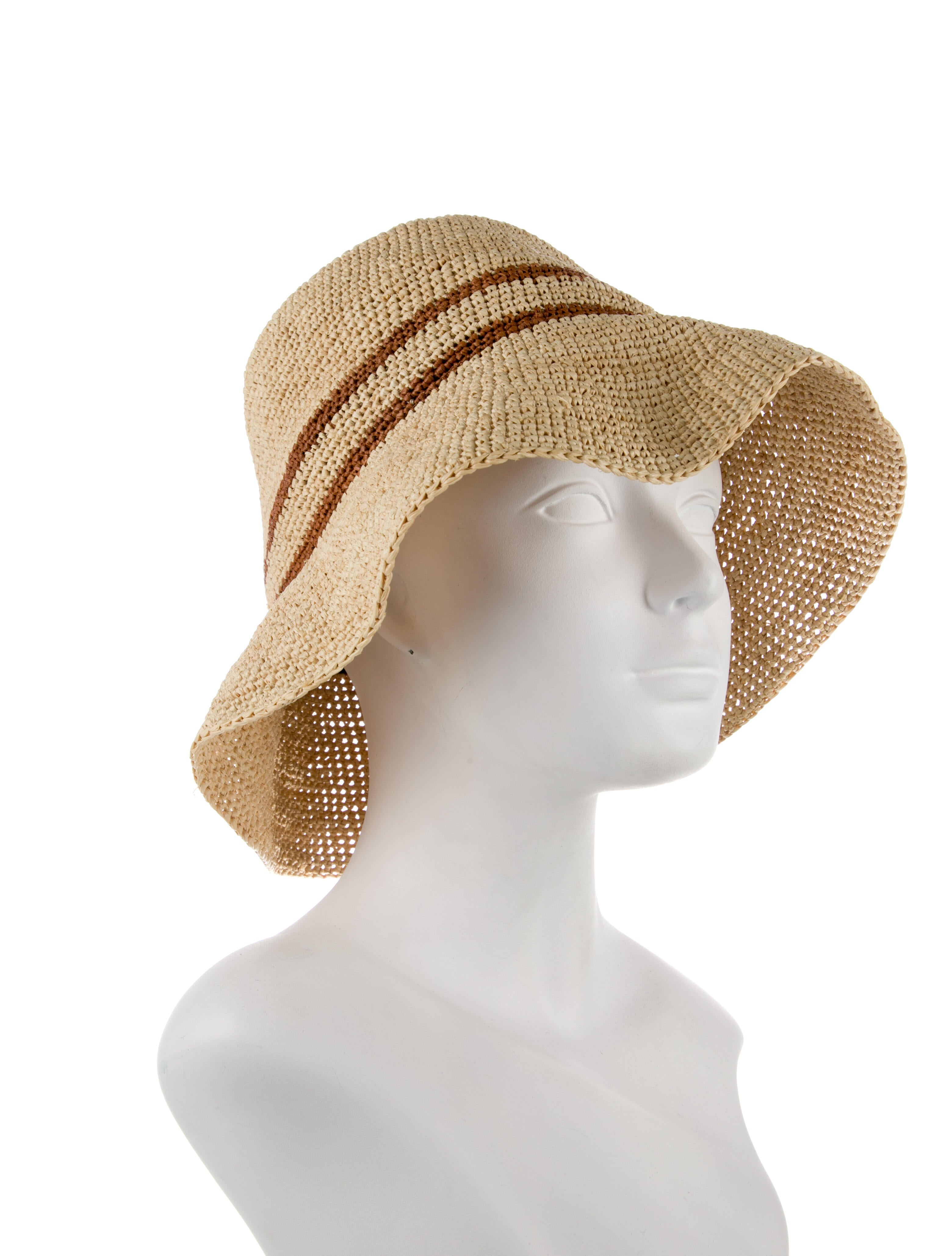 Janessa Leone Straw Wide Brim Sun Hat
