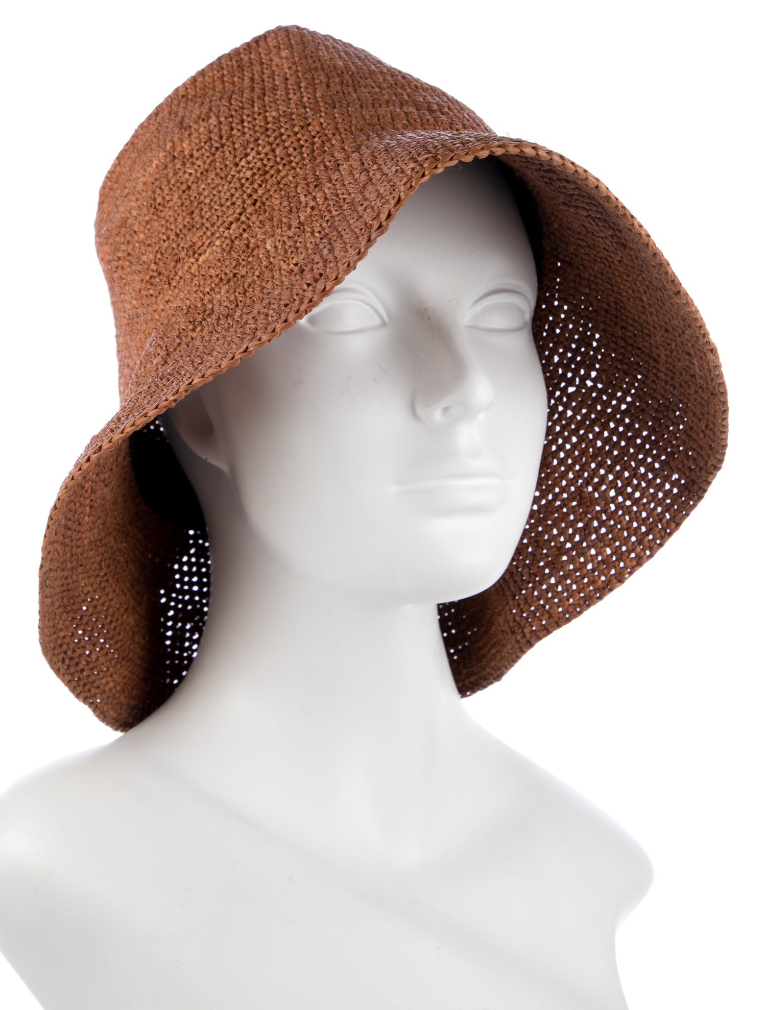 Janessa Leone Straw Bucket Hat