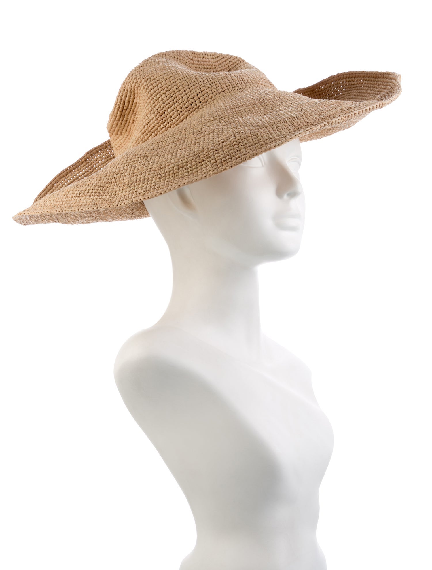 Janessa Leone Beige Wide Brim with Tags