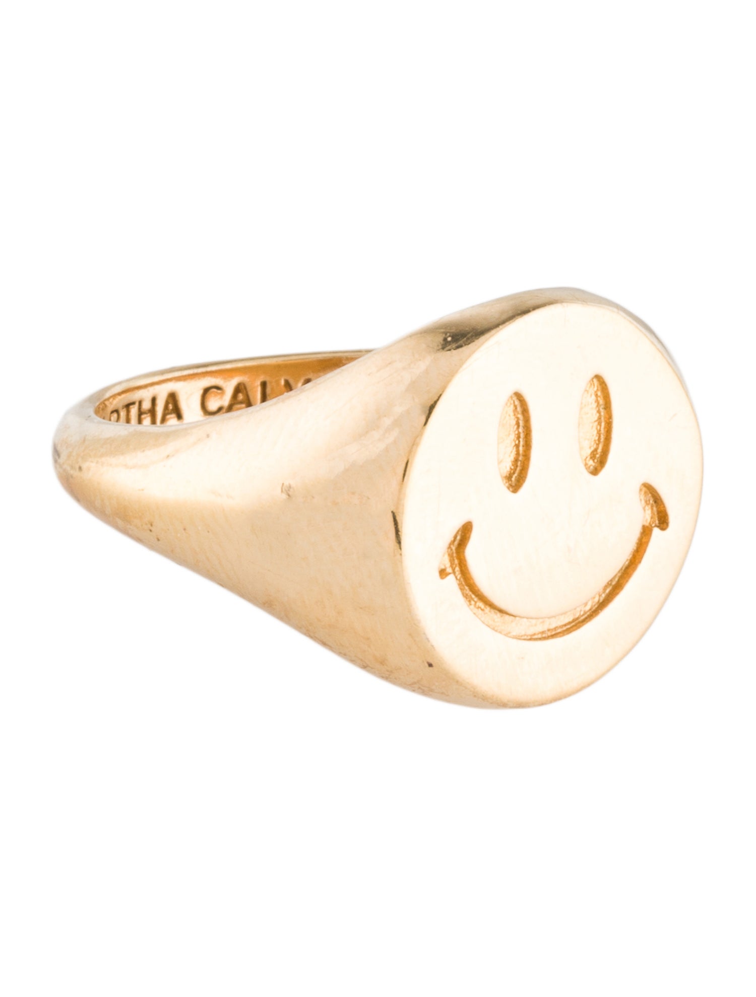 Joolz by Martha Calvo 'Be Happy' Signet Ring