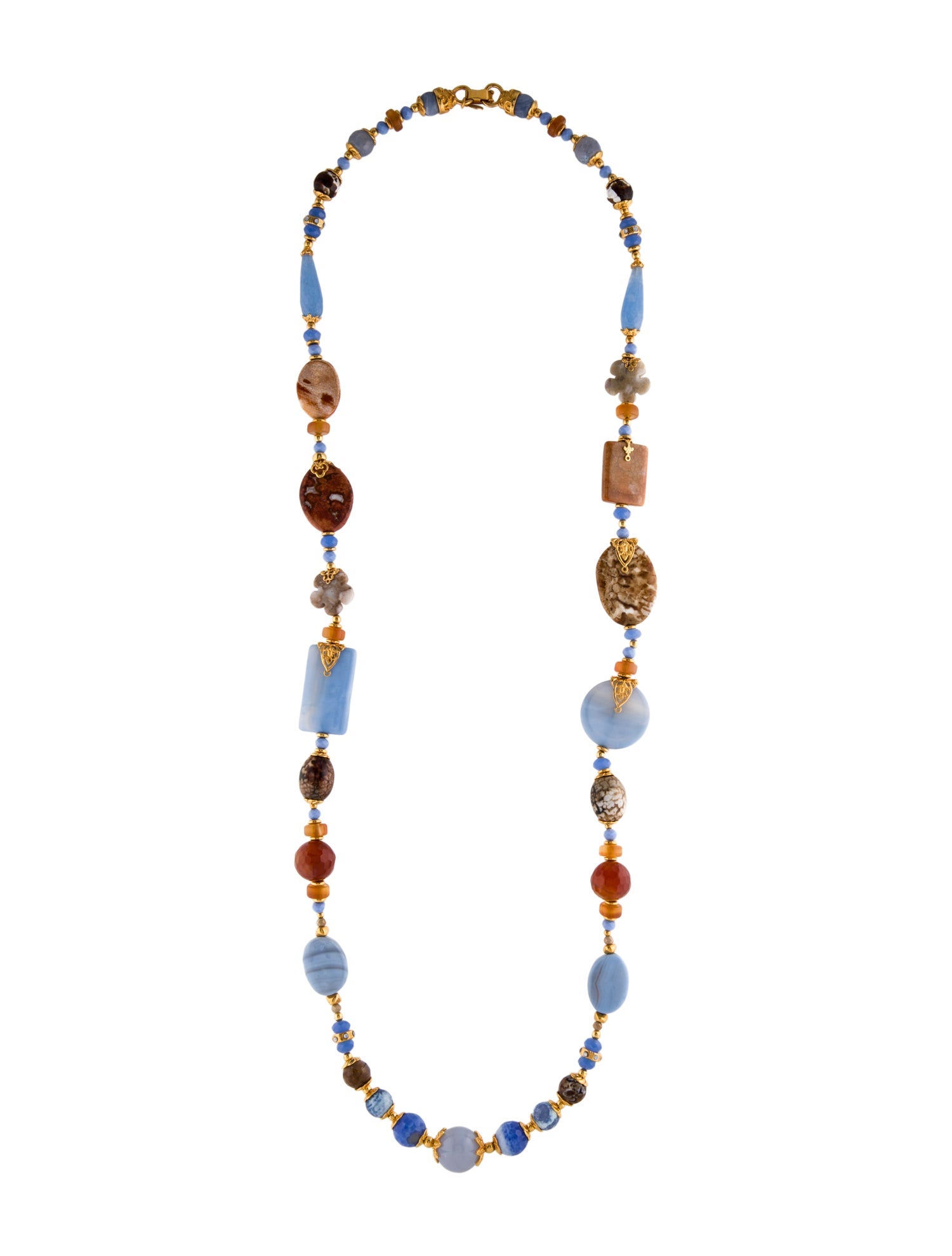 Jose and Maria Barrera Multistone Bead Strand Necklace