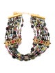 Jose and Maria Barrera Beaded Stone & Crystal Multistrand Necklace