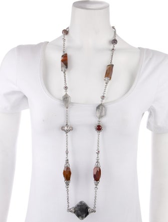 Jose and Maria Barrera Multistone Station Necklace