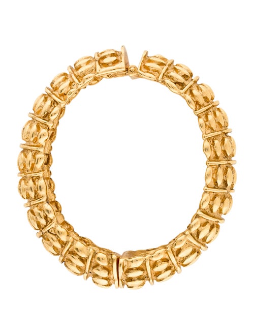 Jose and Maria Barrera Textured Hinged Bangle