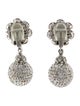 Jose and Maria Barrera Crystal Clip-On Drop Earrings