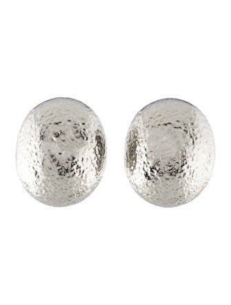Jose and Maria Barrera Hammered Clip-On Earrings