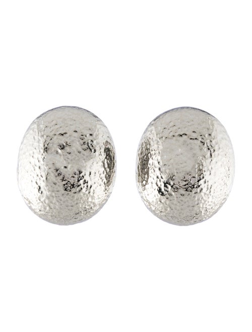 Jose and Maria Barrera Hammered Clip-On Earrings