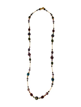 Jose and Maria Barrera Resin & Bead Strand Necklace
