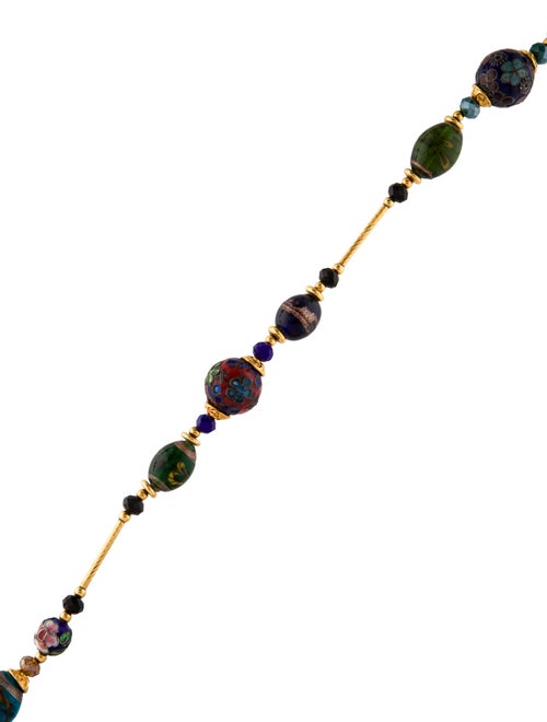 Jose and Maria Barrera Resin & Bead Strand Necklace