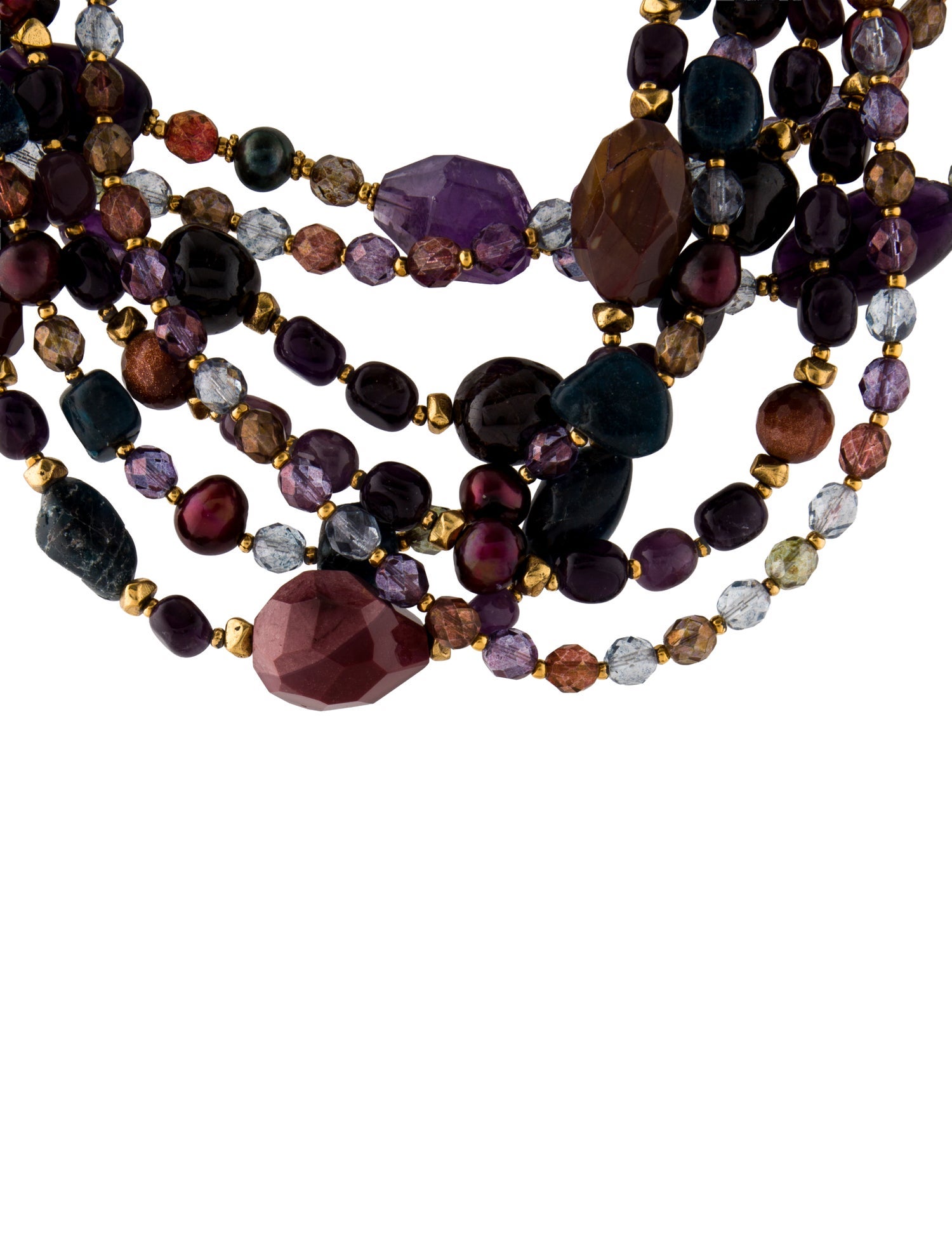 Jose and Maria Barrera Pearl & Bead Collar Necklace