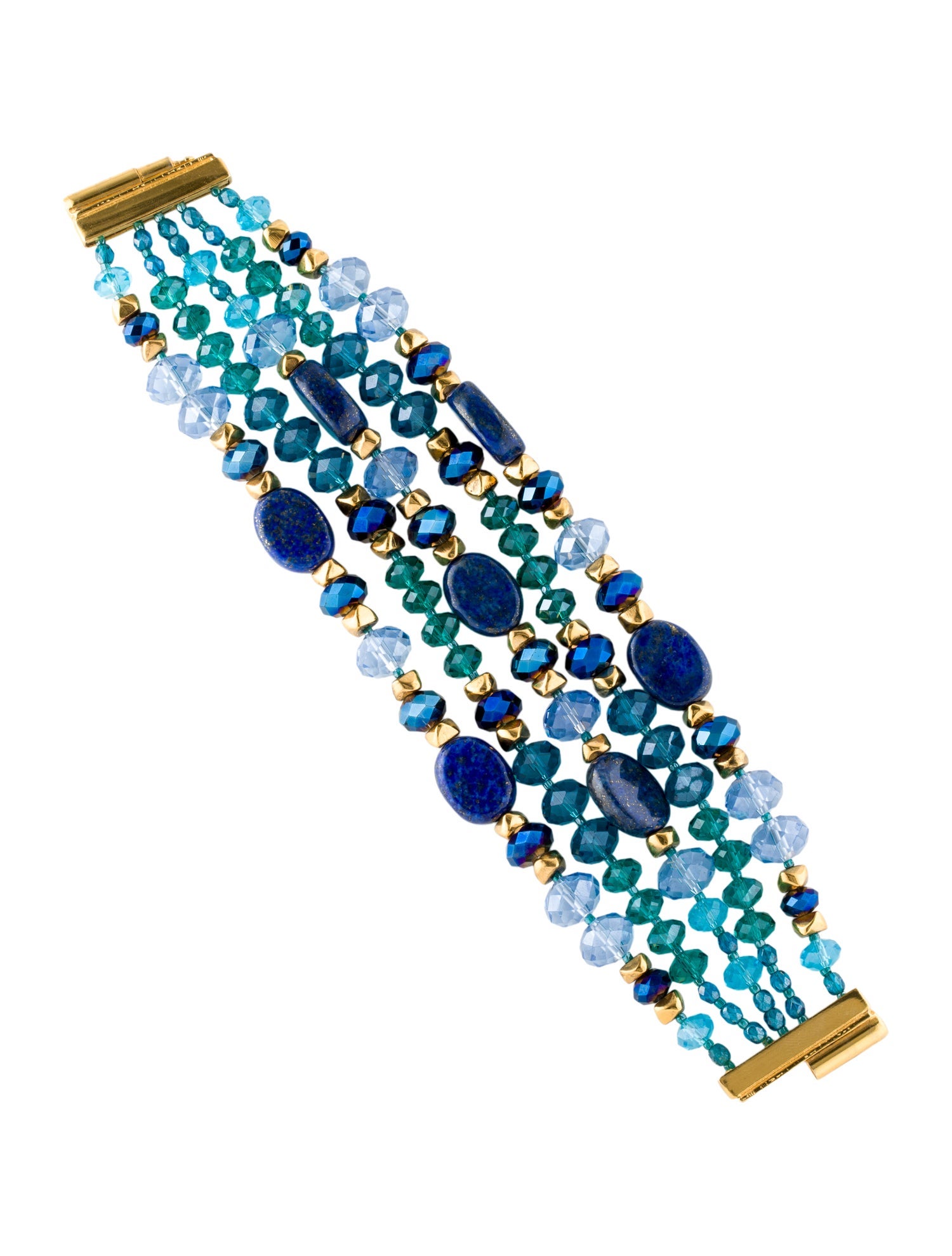 Jose and Maria Barrera Crystal & Bead Multistrand Bracelet